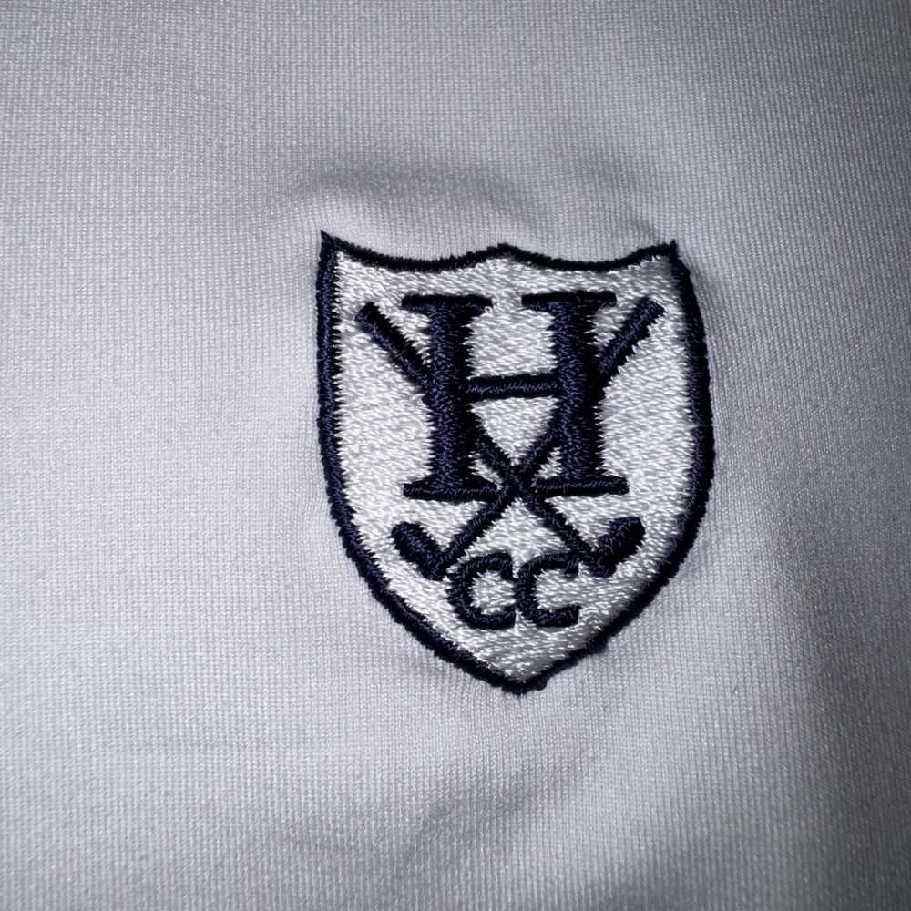 Draddy Sport Polo Shirt XXL White Short Sleeve Embroidered Logo Button - Picture 3 of 3